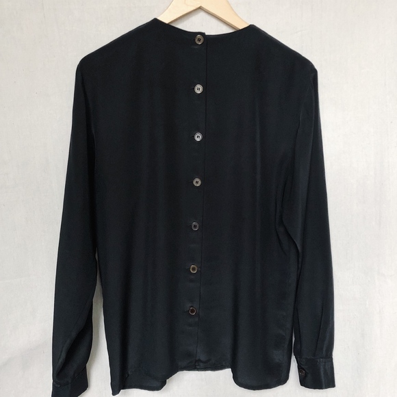 Vintage Christian Dior Chemise Blouse Button Back - Picture 5 of 7